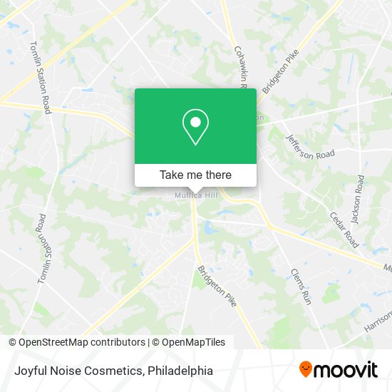 Mapa de Joyful Noise Cosmetics