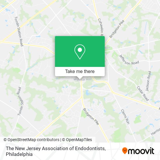 The New Jersey Association of Endodontists map