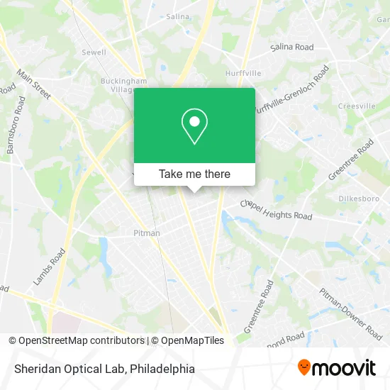 Sheridan Optical Lab map