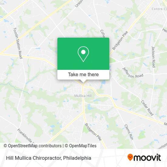 Hill Mullica Chiropractor map