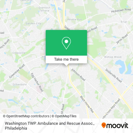 Mapa de Washington TWP. Ambulance and Rescue Assoc.