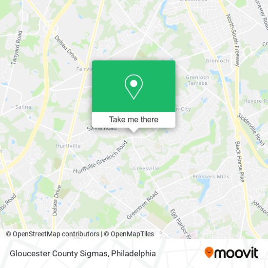 Mapa de Gloucester County Sigmas