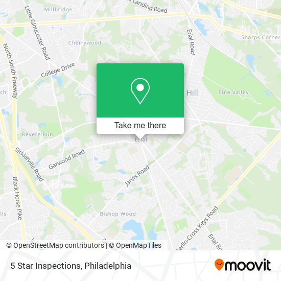 5 Star Inspections map