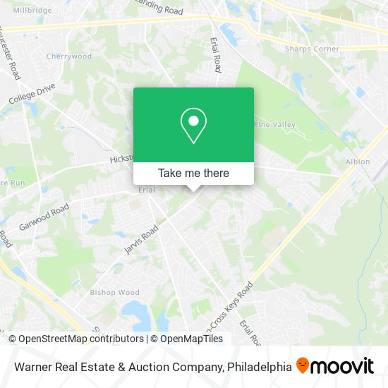 Warner Real Estate & Auction Company map