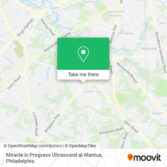 Miracle in Progress Ultrasound at Mantua map