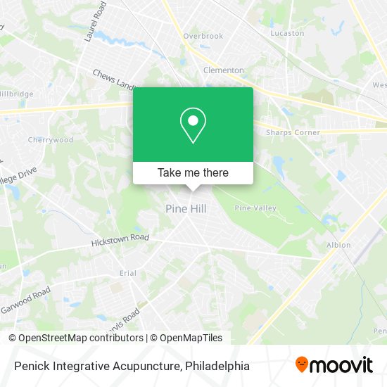 Penick Integrative Acupuncture map