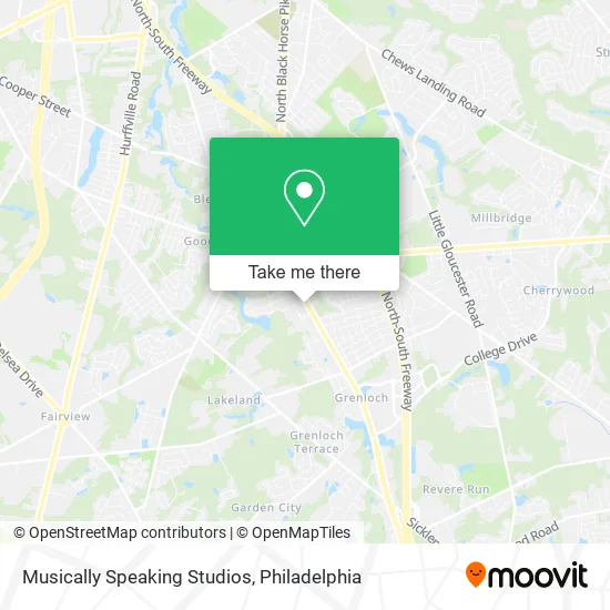 Musically Speaking Studios map