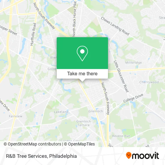 R&B Tree Services map