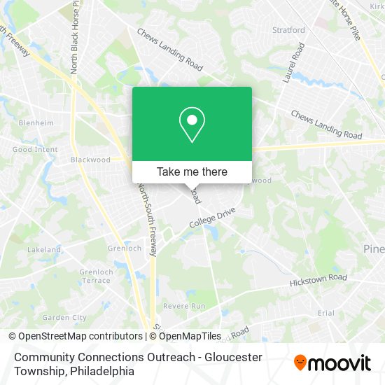 Mapa de Community Connections Outreach - Gloucester Township