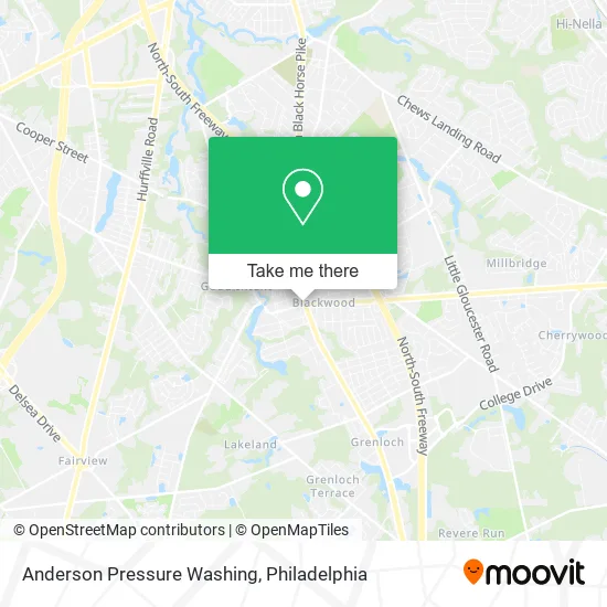 Anderson Pressure Washing map