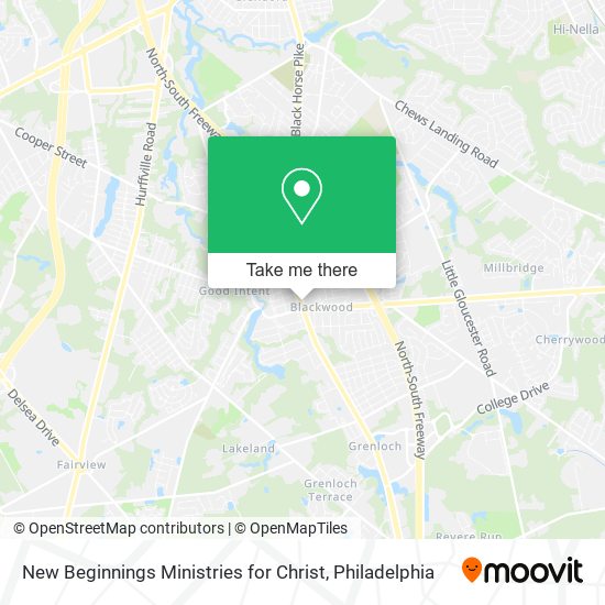 New Beginnings Ministries for Christ map