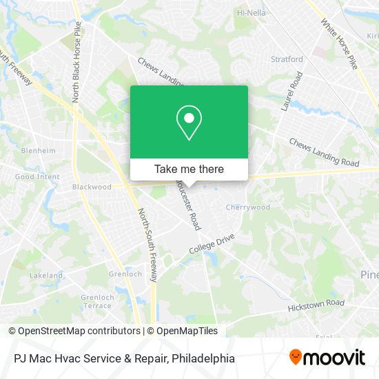 PJ Mac Hvac Service & Repair map