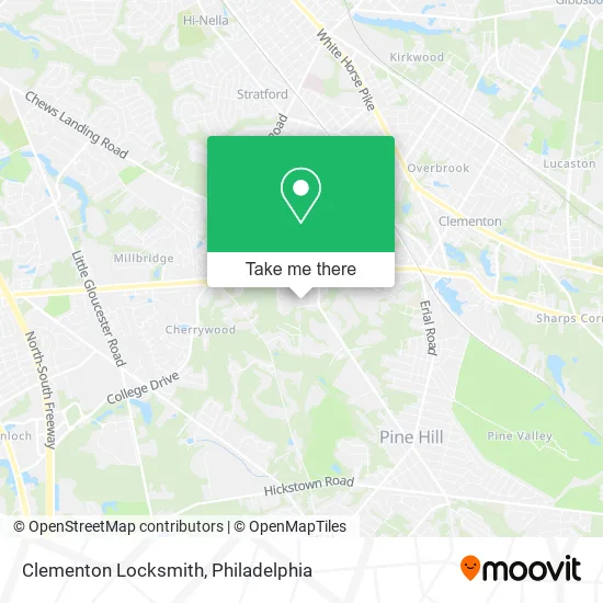 Clementon Locksmith map