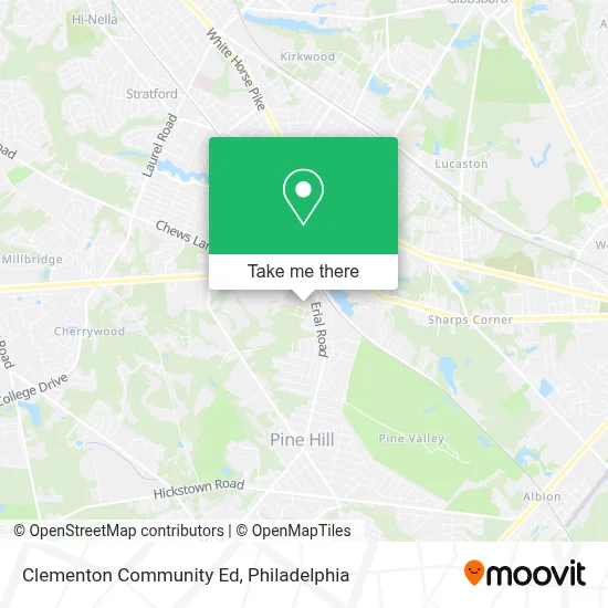 Clementon Community Ed map