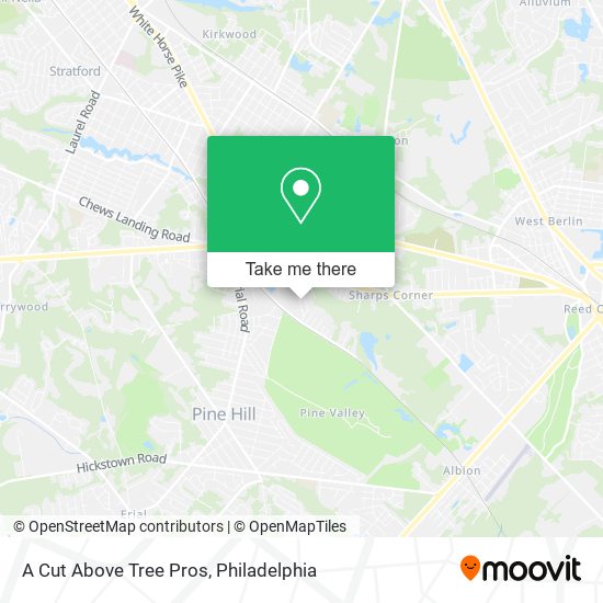 A Cut Above Tree Pros map