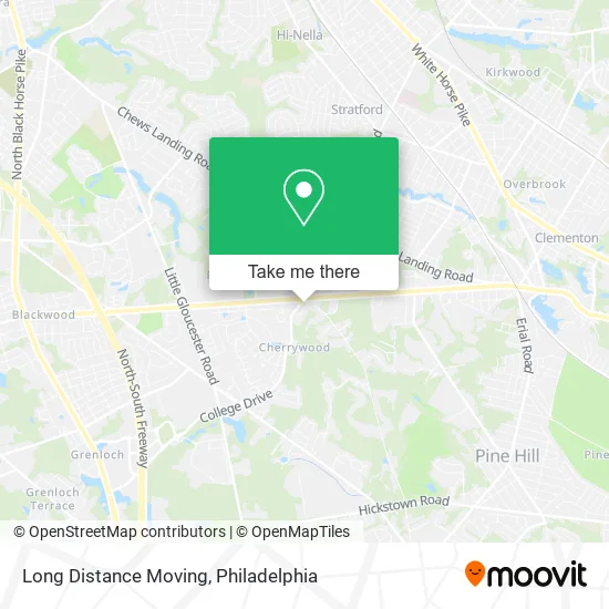 Long Distance Moving map