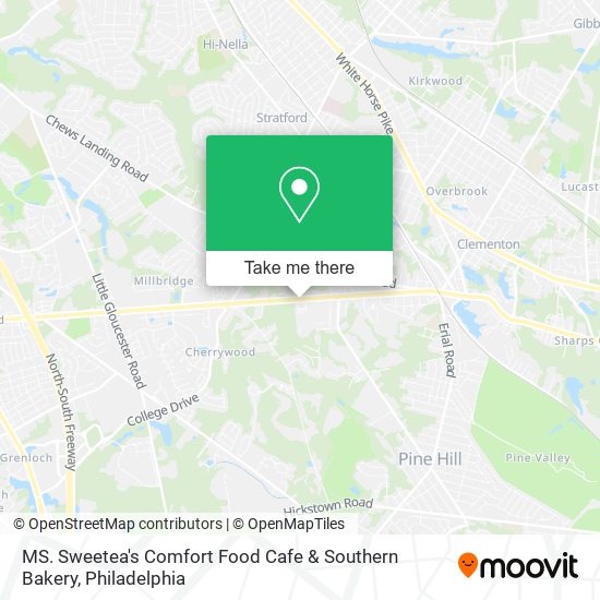 Mapa de MS. Sweetea's Comfort Food Cafe & Southern Bakery