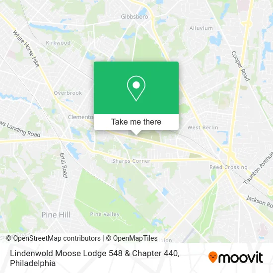Lindenwold Moose Lodge 548 & Chapter 440 map