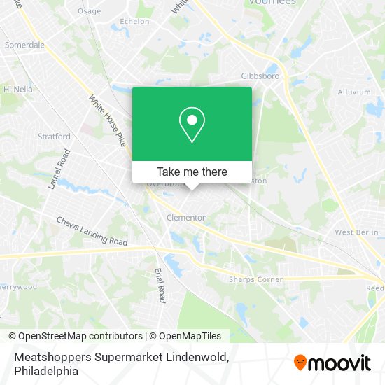 Mapa de Meatshoppers Supermarket Lindenwold