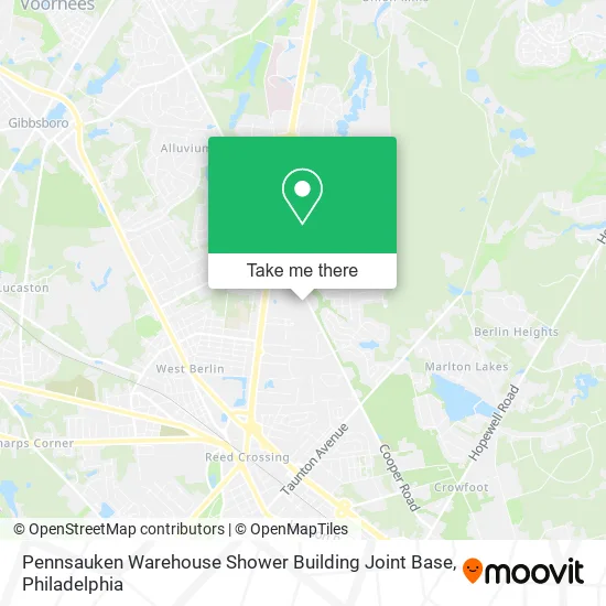 Pennsauken Warehouse Shower Building Joint Base map