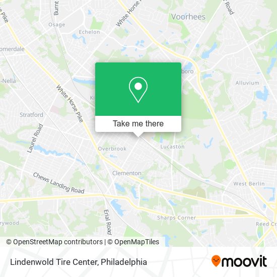 Mapa de Lindenwold Tire Center