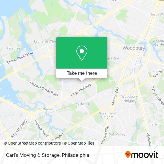 Carl's Moving & Storage map