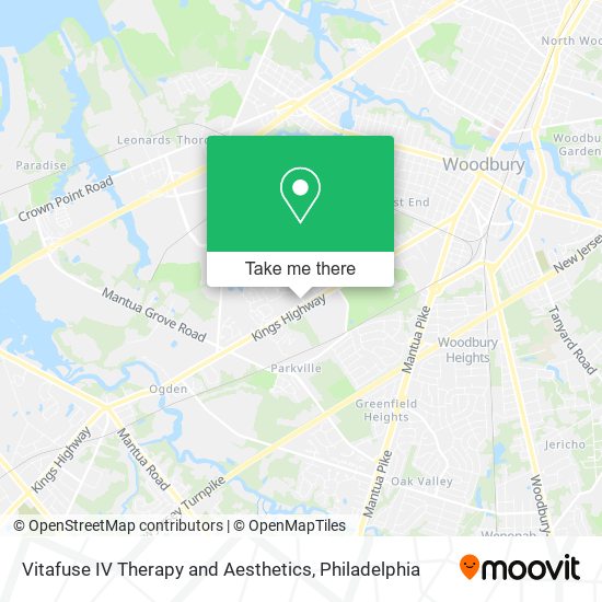 Vitafuse IV Therapy and Aesthetics map