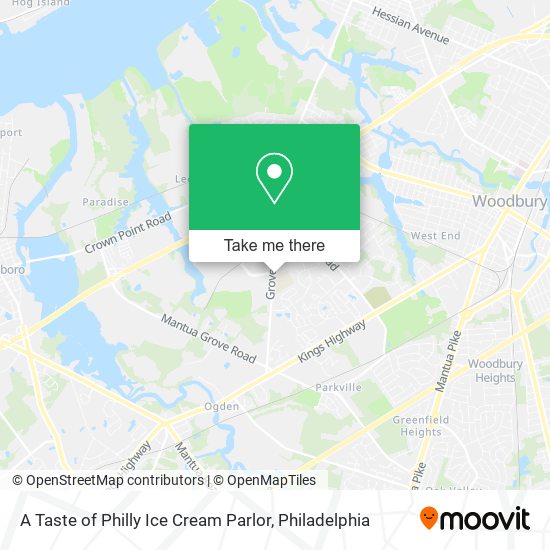 A Taste of Philly Ice Cream Parlor map