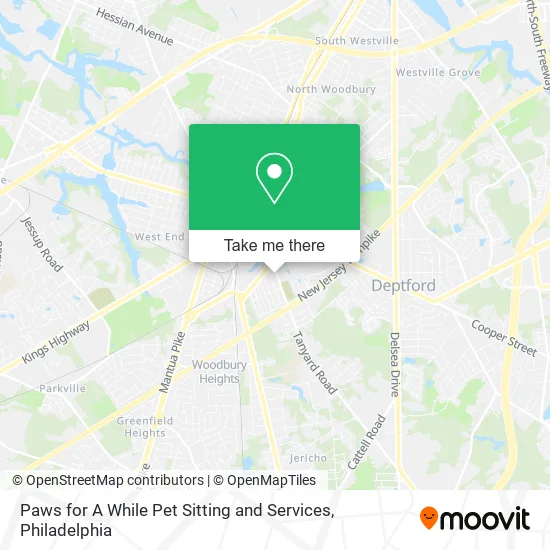 Paws for A While Pet Sitting and Services map