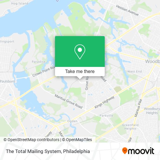 The Total Mailing System map