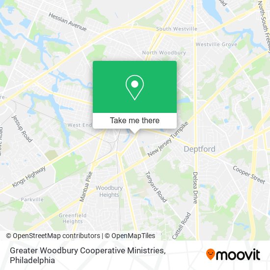 Greater Woodbury Cooperative Ministries map