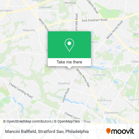 Mancini Ballfield, Stratford Sao map