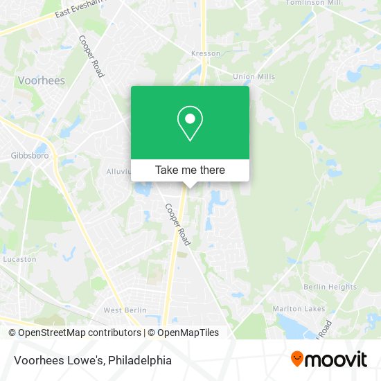 Voorhees Lowe's map