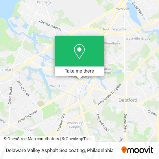 Mapa de Delaware Valley Asphalt Sealcoating