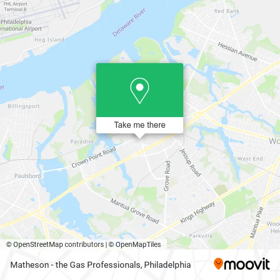Matheson - the Gas Professionals map