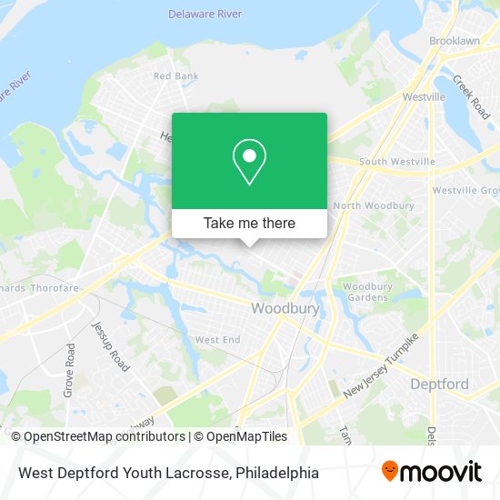 West Deptford Youth Lacrosse map