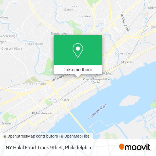 Mapa de NY Halal Food Truck 9th St