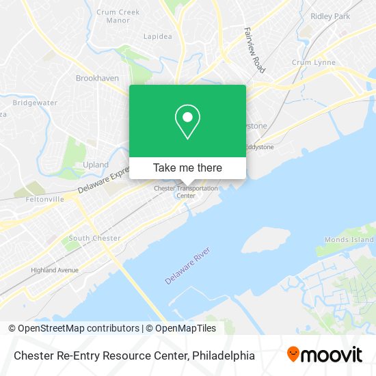 Mapa de Chester Re-Entry Resource Center