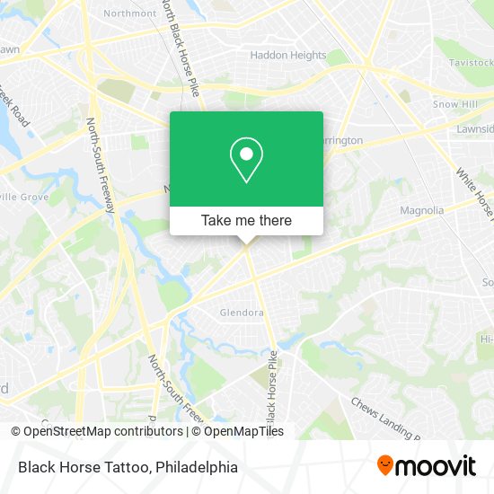 Black Horse Tattoo map