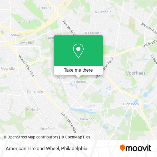 American Tire and Wheel map