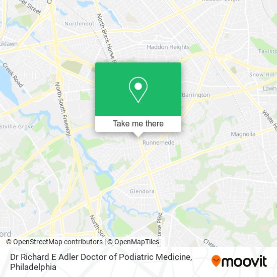 Dr Richard E Adler Doctor of Podiatric Medicine map