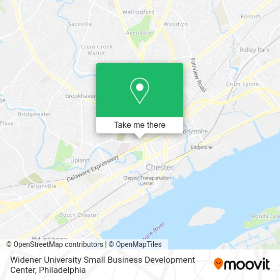 Widener University Small Business Development Center map