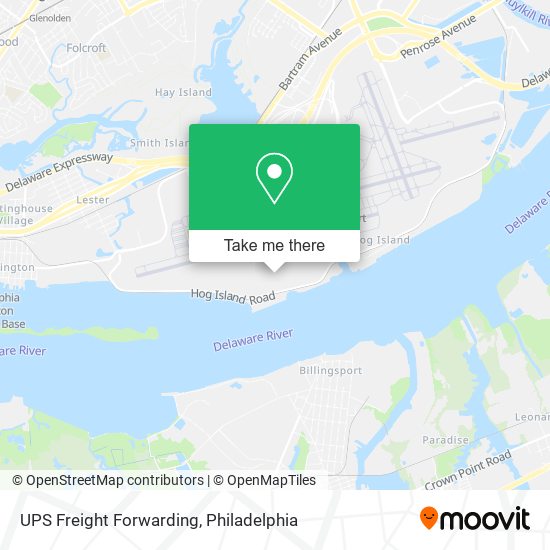 Mapa de UPS Freight Forwarding