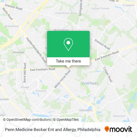 Penn Medicine Becker Ent and Allergy map