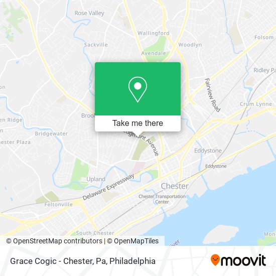 Mapa de Grace Cogic - Chester, Pa