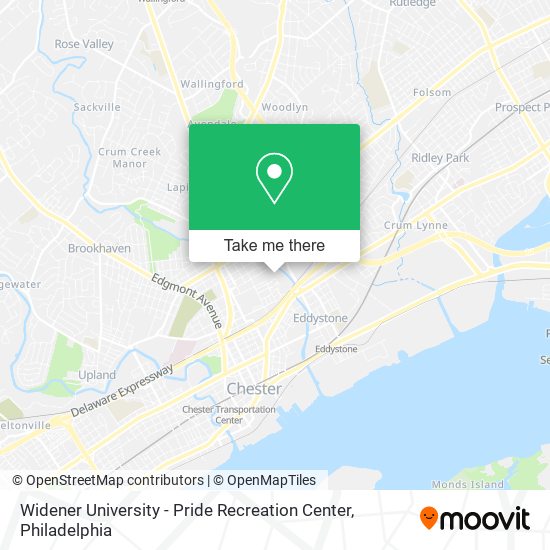 Mapa de Widener University - Pride Recreation Center