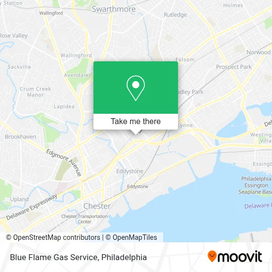 Blue Flame Gas Service map