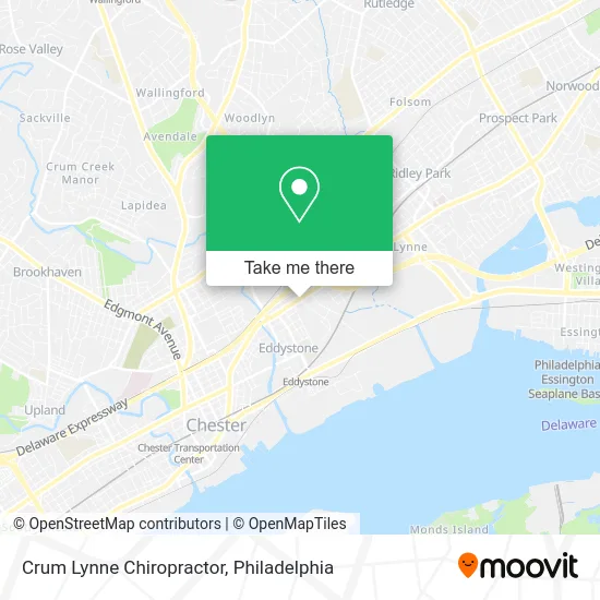 Crum Lynne Chiropractor map