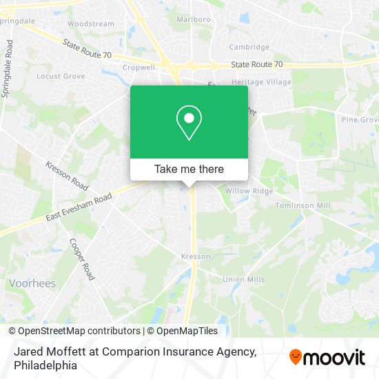 Jared Moffett at Comparion Insurance Agency map