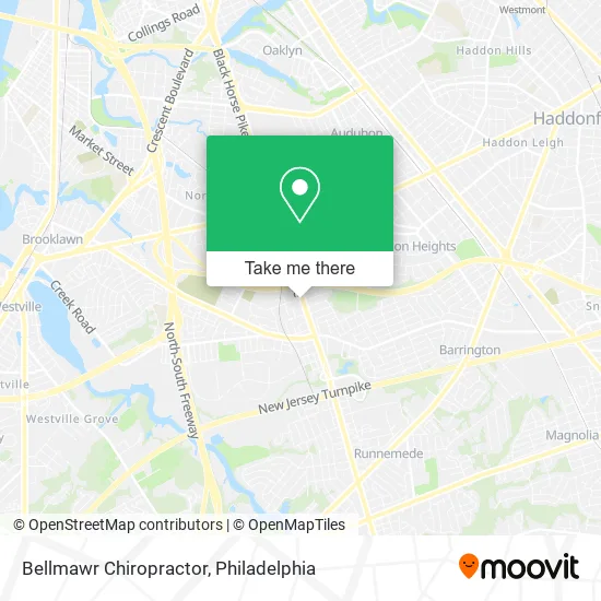 Bellmawr Chiropractor map